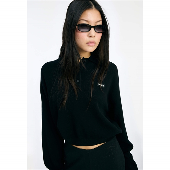 Rotate Slinky Knit Polo, Sort